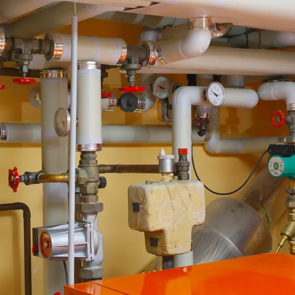 Installateur montiert Rohrleitungen